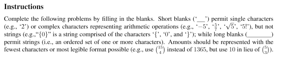 Mathematical Foundations (Discrete Structures) Instructions Complete the following problems by filling in