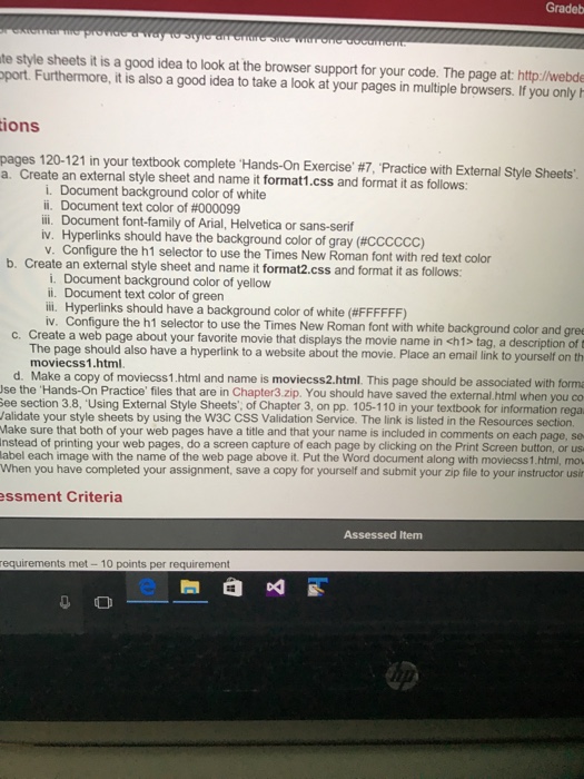  page 120-121 in web development & design foundations HTML5 a. Create