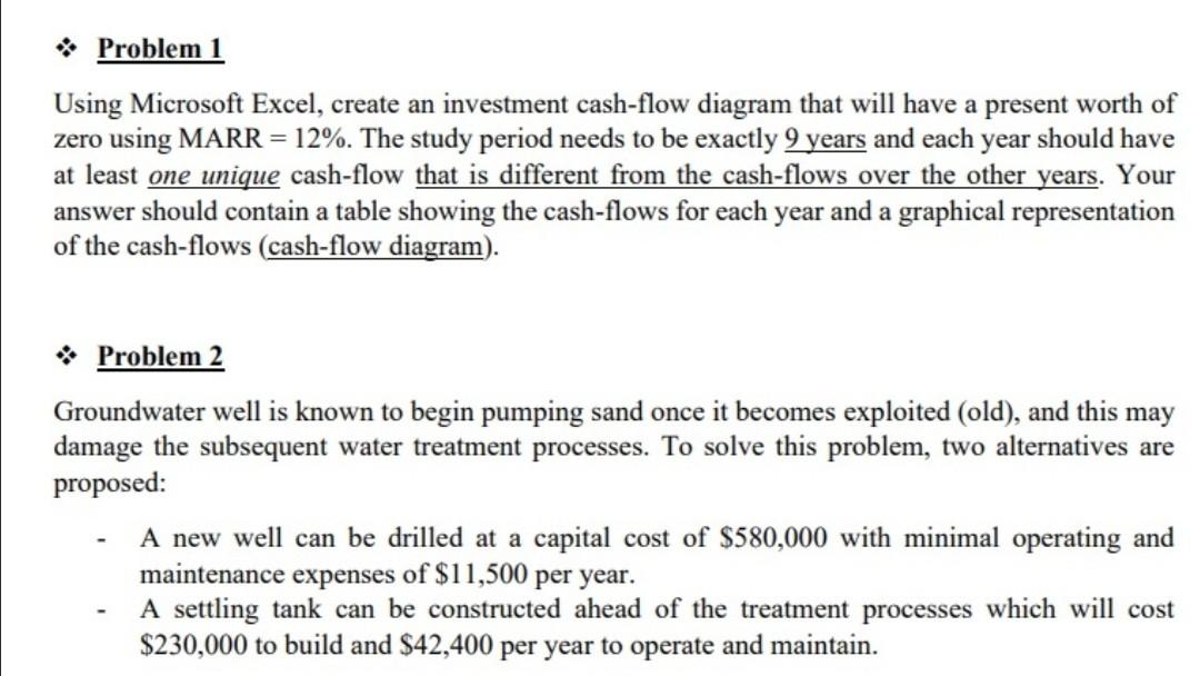  Please show me how to solve this problem using Microsoft Excel