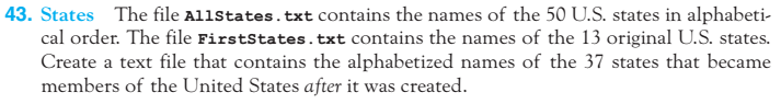 Using python, write code for problem. Two text files are used in