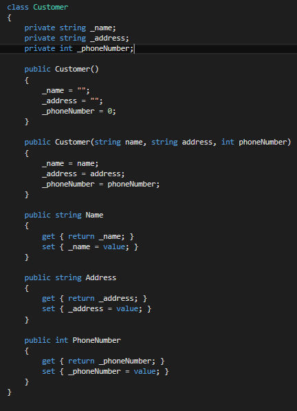 Customer.cs and PreferredCustomer.cs which is derived from Customer.cs. How do I change