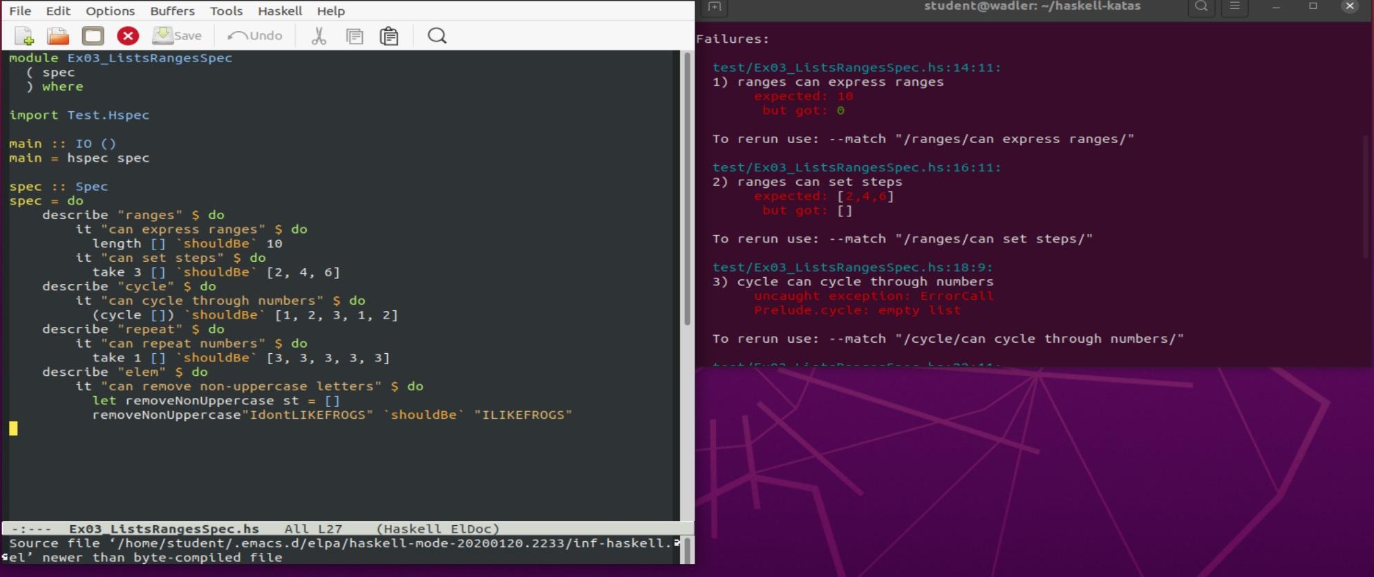 emacs programming. Would be helpful if someone can explain why I am