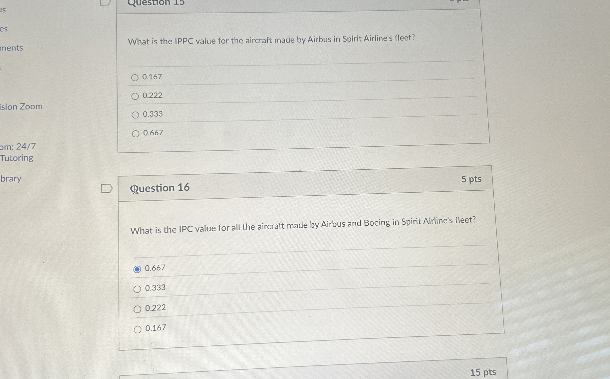  Question 13 In 2006, the fleet of Spirit Airlines consisted of