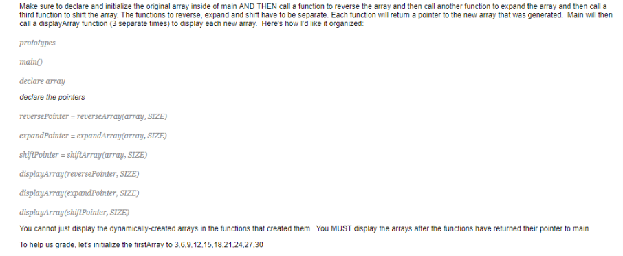  A.Reverse Array Write a function that accepts an int array and