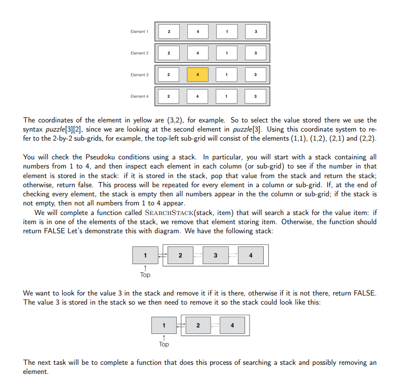 z) end function This function should take a four-element vector called puzzle,