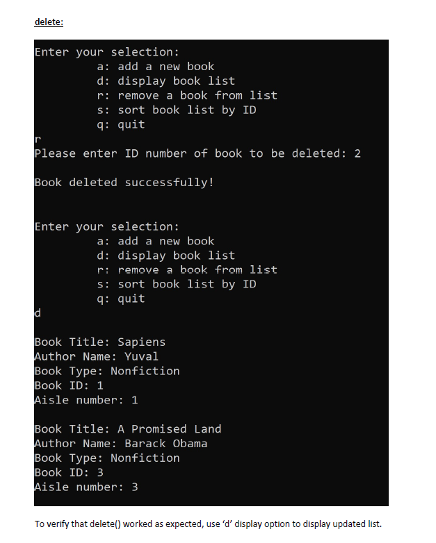 complete the functions so that the program executes as instructed. The program