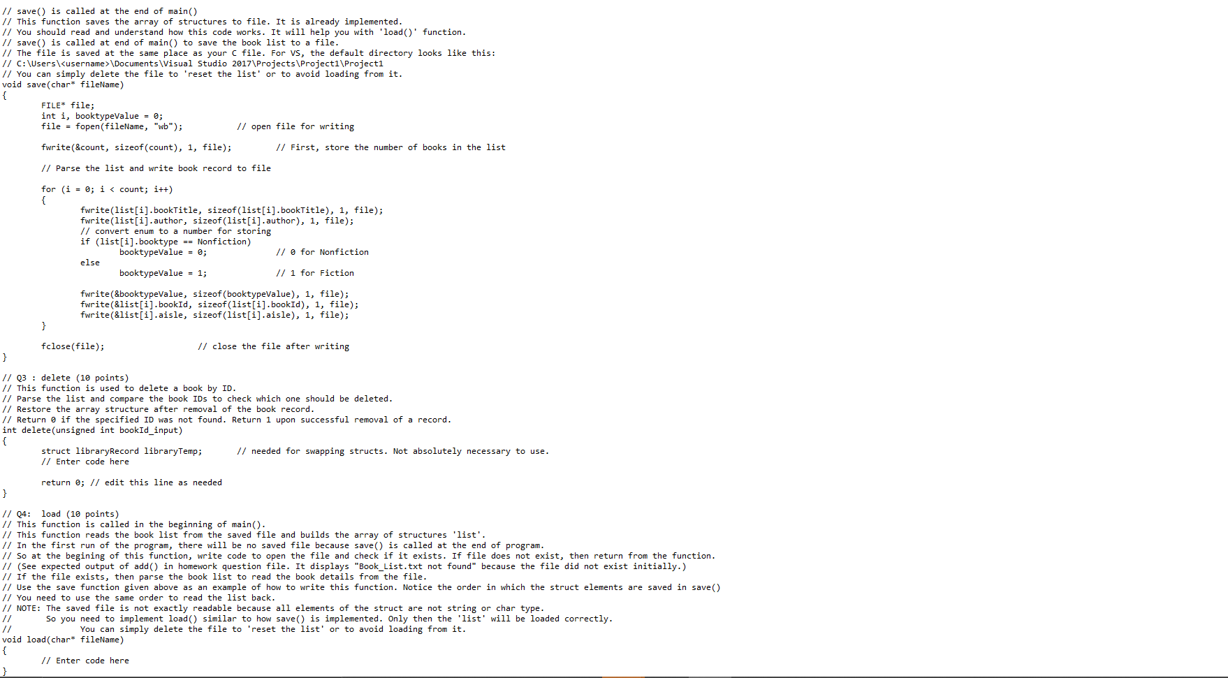 When adding a new book to the list, the user is prompted