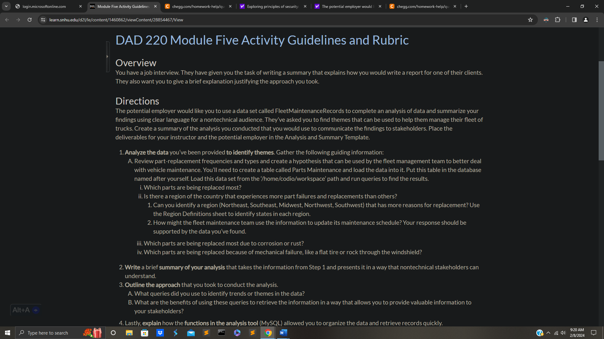  DAD 220 Module Five Activity Guidelines and Rubric Overview You have