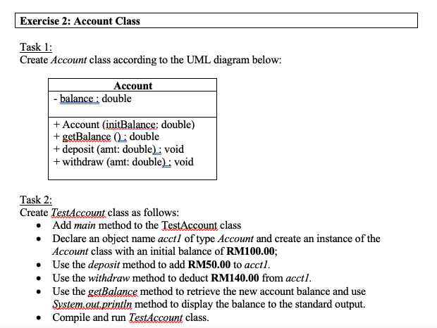 **please separate the questions with the question number** Exercise 1: Numbers Class