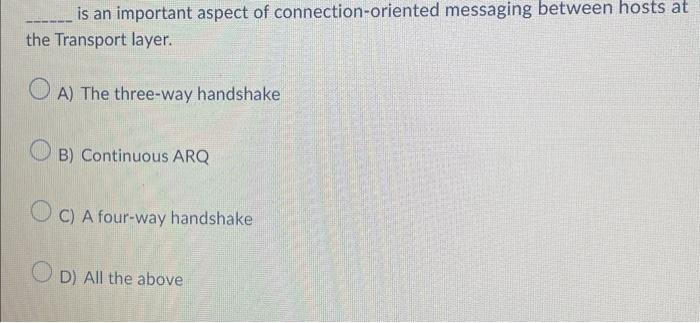 layer frames? flow control session management segmenting subnetting At the Transport layer,