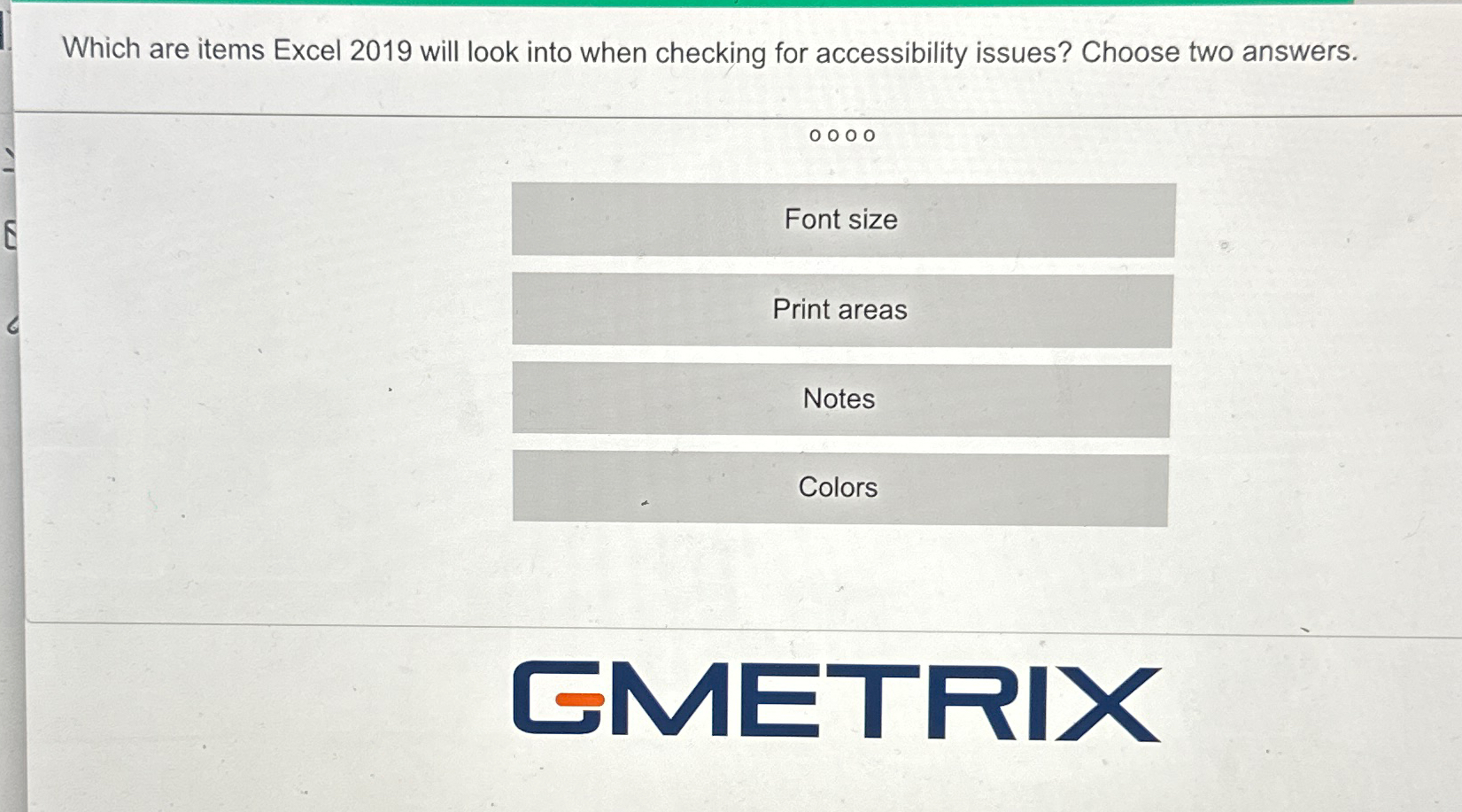  Which are items Excel 2019 will look into when checking for
