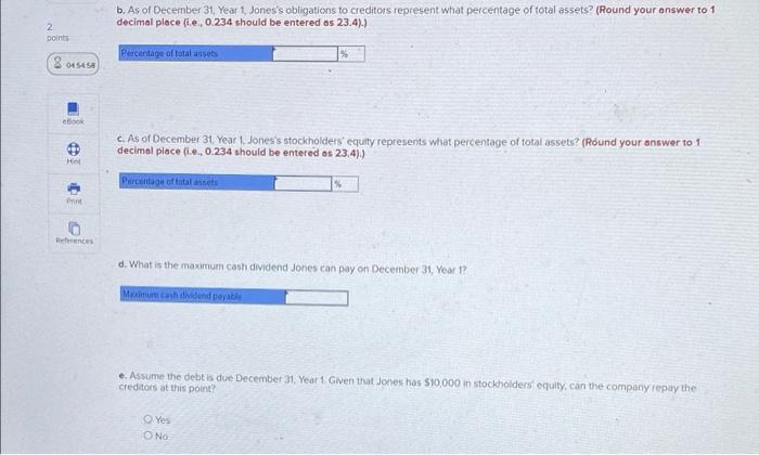 LO 1-5, 1-6 2 points 80455 Jones Enterprises was started on January