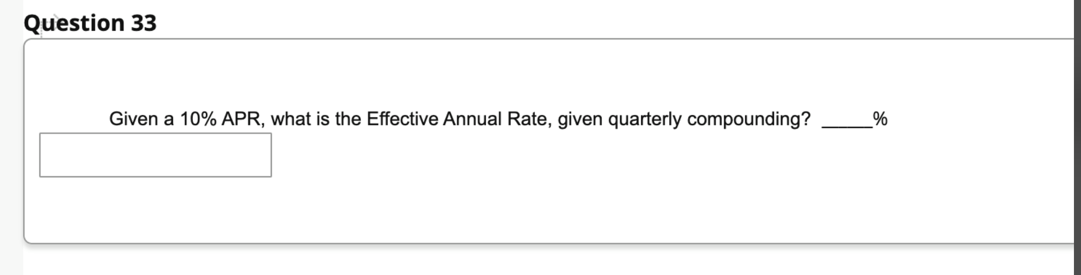 for 30 payments (in $ dollars)? Assume an interest rate of 10%.