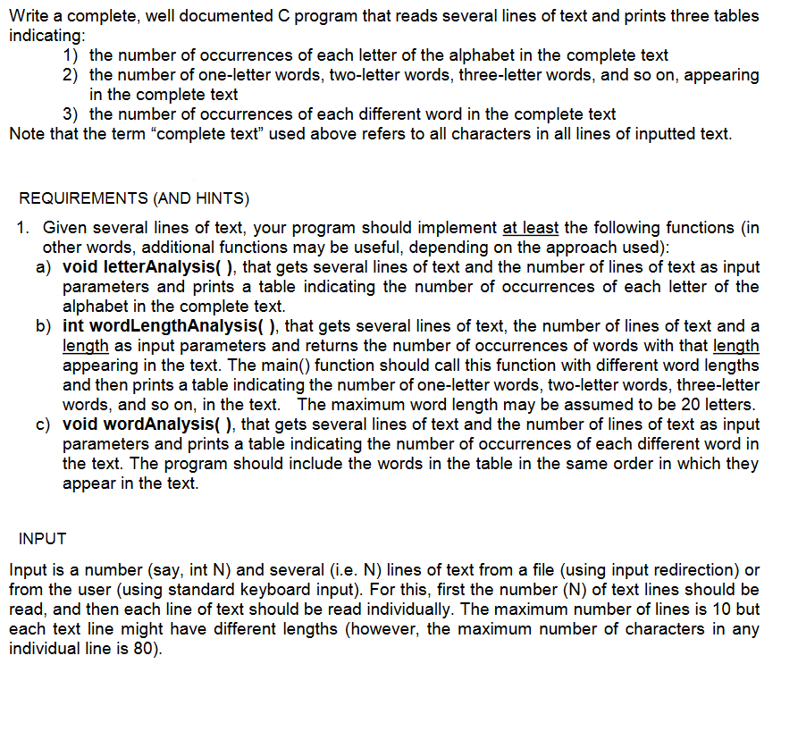 *A SIMPLE PROGRAM USING THE REQUIREMENTS AND HINTS SHOWN BELOW Write a