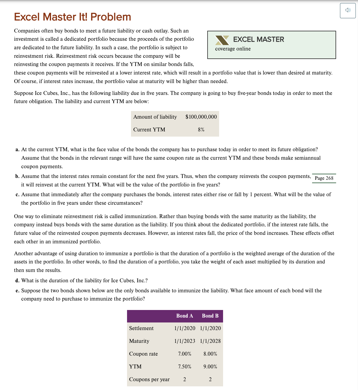  Please Answer using EXCEL!!!!!!!! Excel Master It! Problem Companies often buy