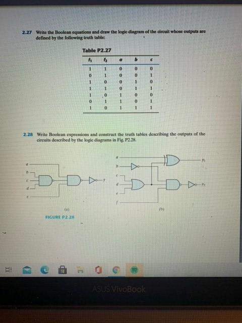 BOOLEAN ALGEBRA AND LOGIC GATES Complete the following questions. Submit the homework