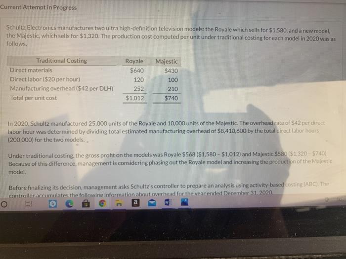  Current Attempt in Progress Schultz Electronics manufactures two ultra high-definition television