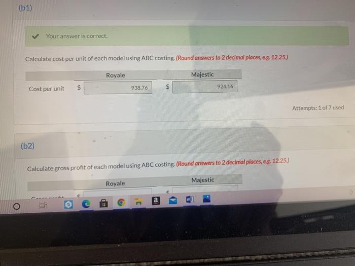 traditional costing for each model in 2020 was as follows. Traditional Costing