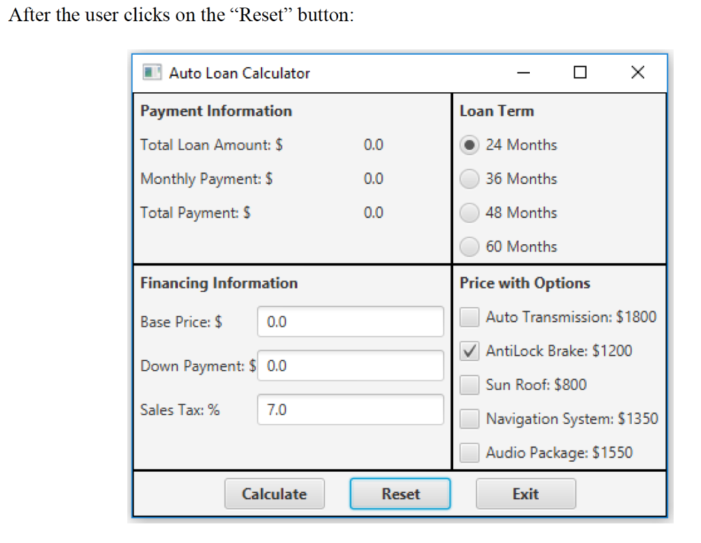 GUI construction 1. Your application should utilize various layout containers to achieve