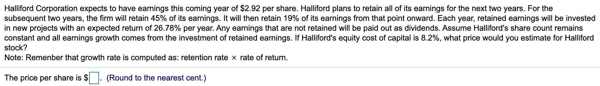 please help me answer this with breakdown on how to solve Halliford