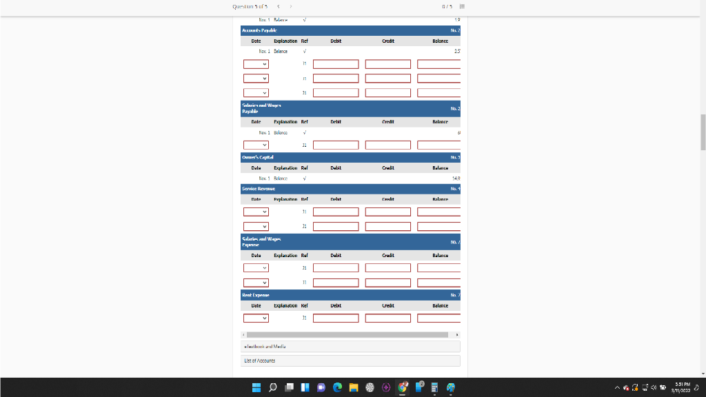 $20.000 * During November, the following summary trareactions were completed Paid for
