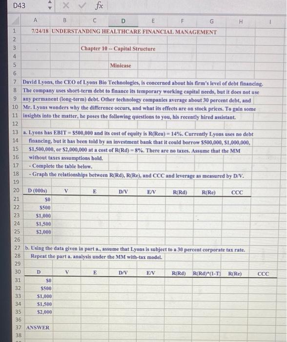  D43 4 X for B D E F G H 1