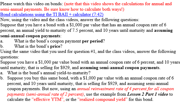  Solve clearly show process for both please Please watch this video