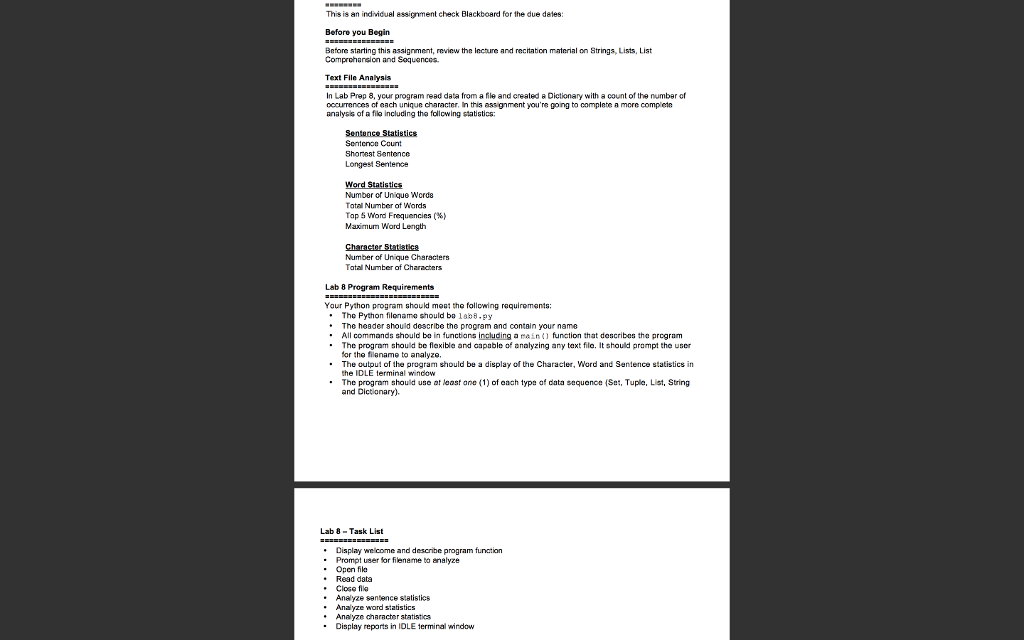  Code with Python 3.0 This is an individuel assigrment check Blackboard