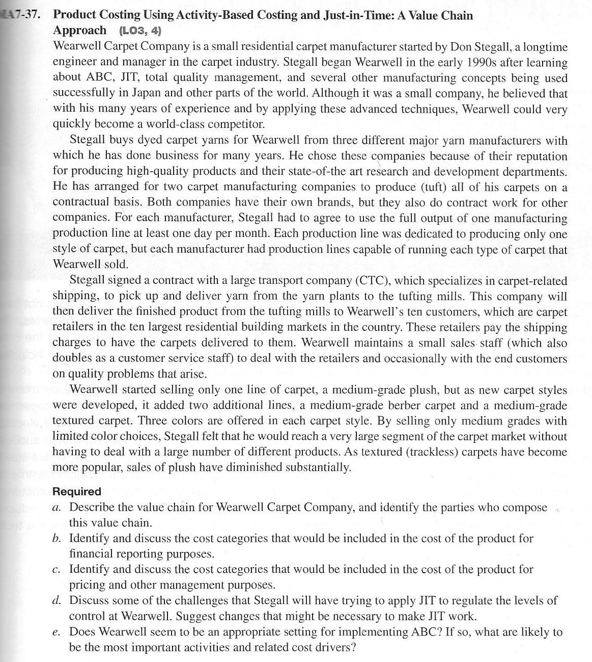  Product Costing Using Activity-Based Costing and Just-in-Time: A Value Chain Approach