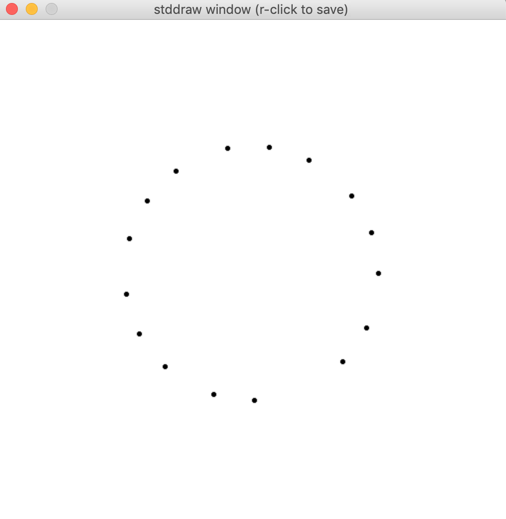need to connect the dots around the circle with probability p, so