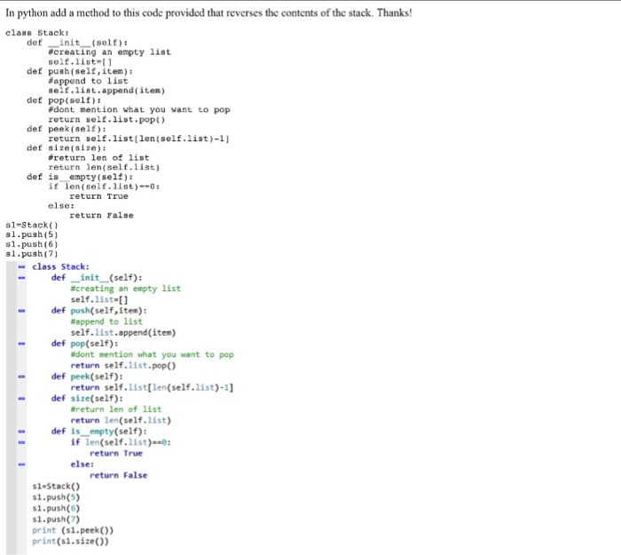  Need help with python. In python add a method to this