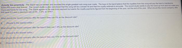  Annuity due perpetuity The Stack has just written and recorded the