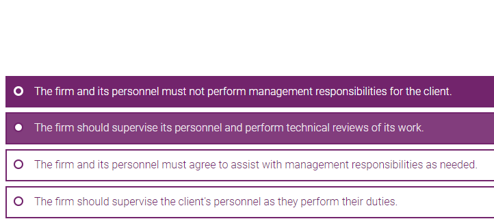 What is a basic precept under the independence rules that always applies