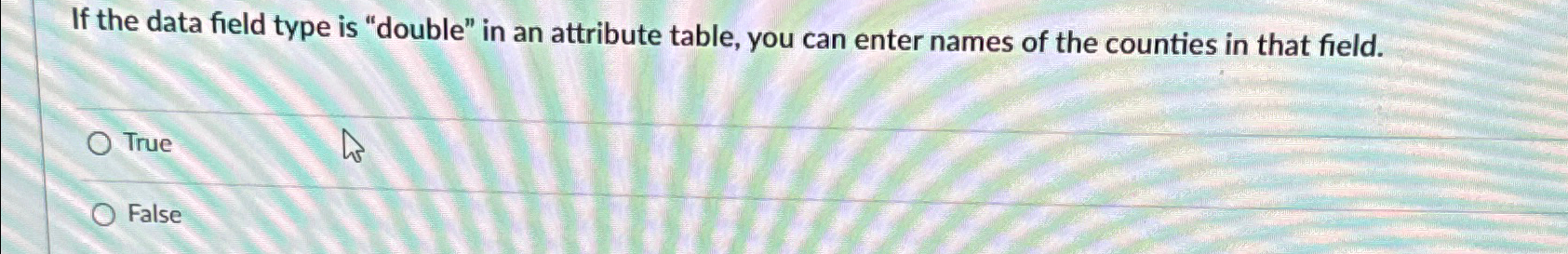  If the data field type is "double" in an attribute table,