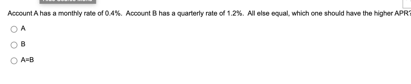 please show work for both Account A has a monthly rate of