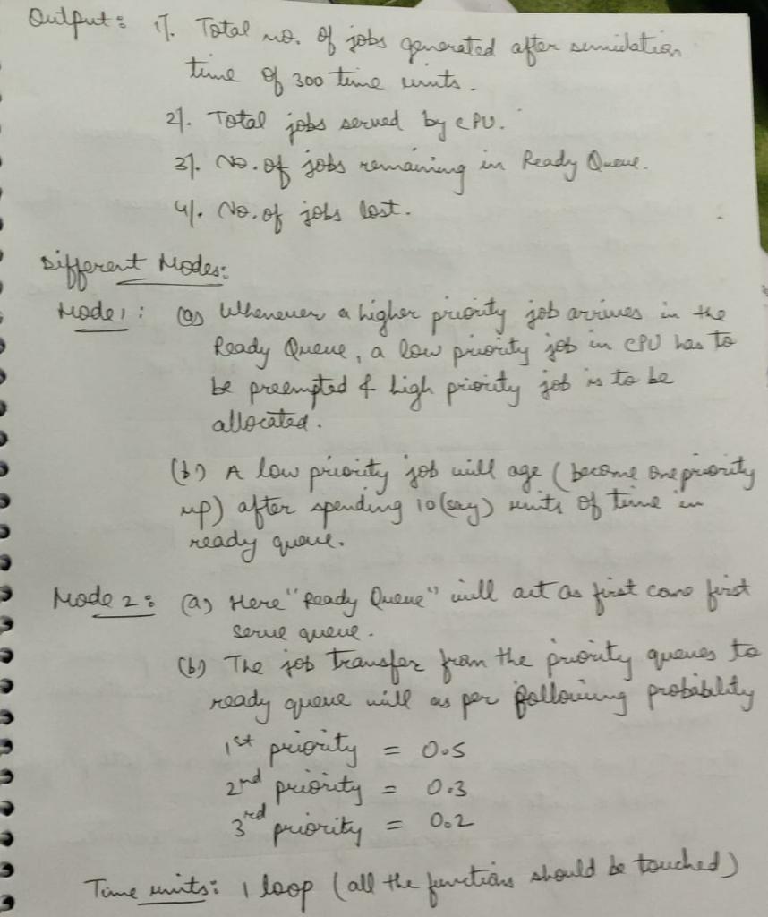 functions assuming mode 1 and mode 2 for different cases. Please answer