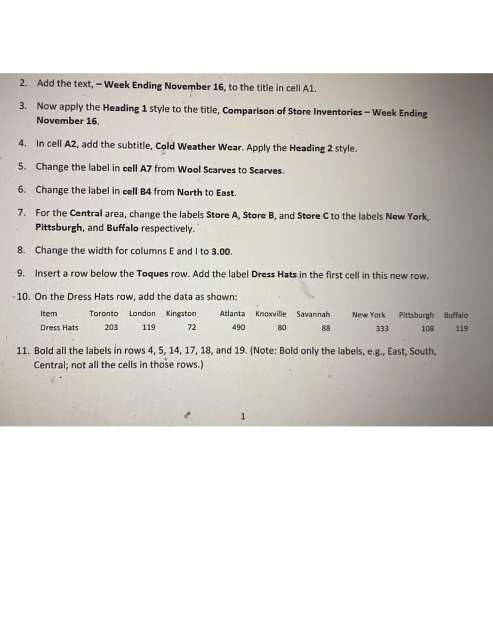  Add the text, - Week Ending November 16, to the title