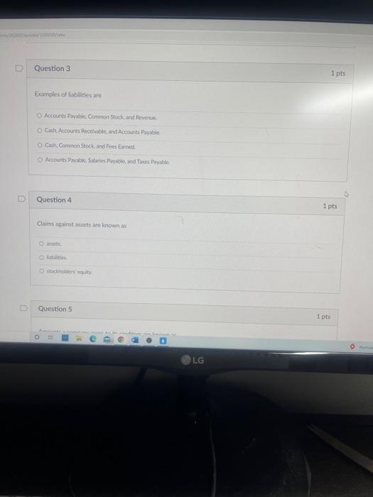 by dividends to stockholders investments by toddholden D Question 2 1 pts