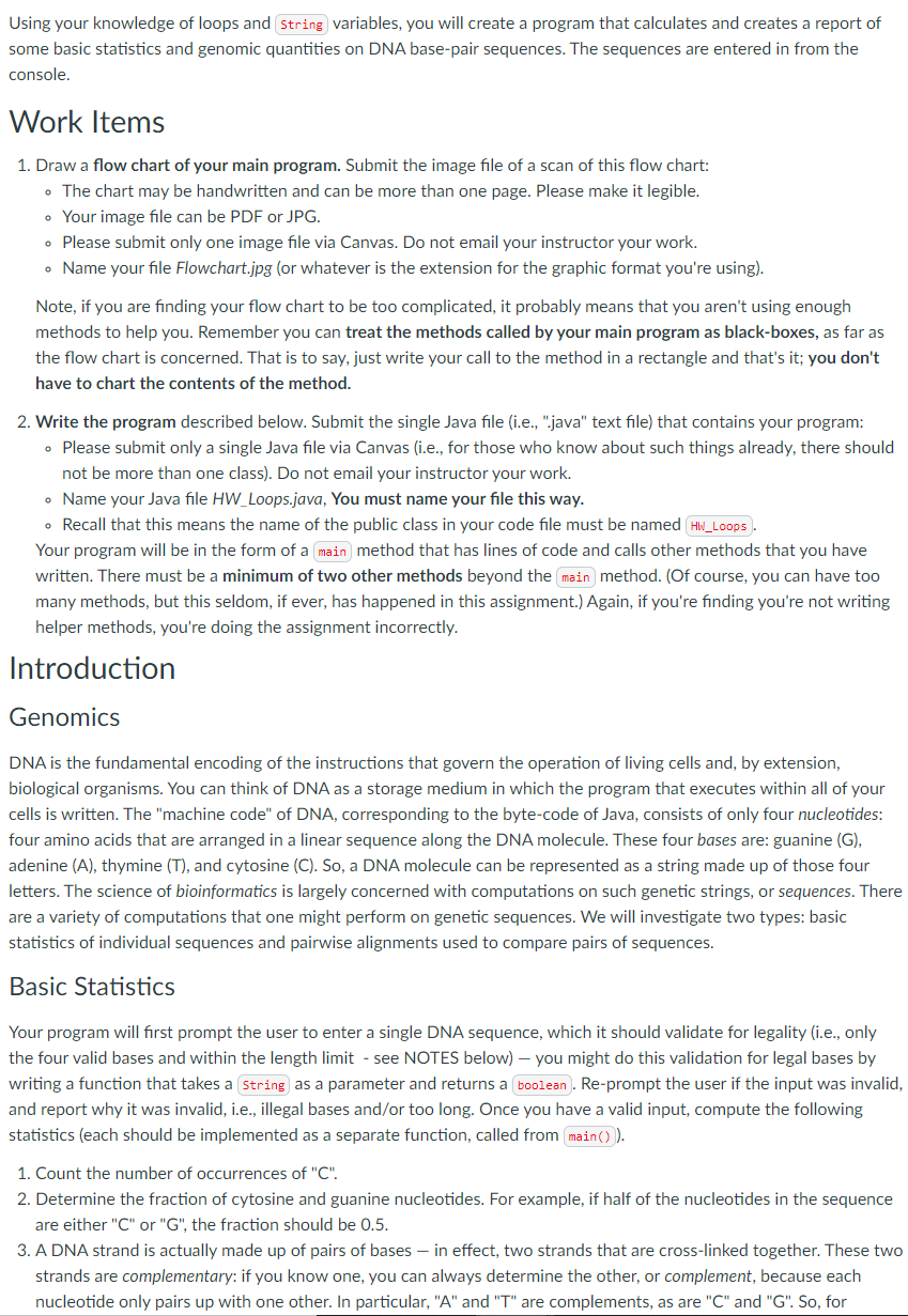 Using your knowledge of loops and String variables, you will create