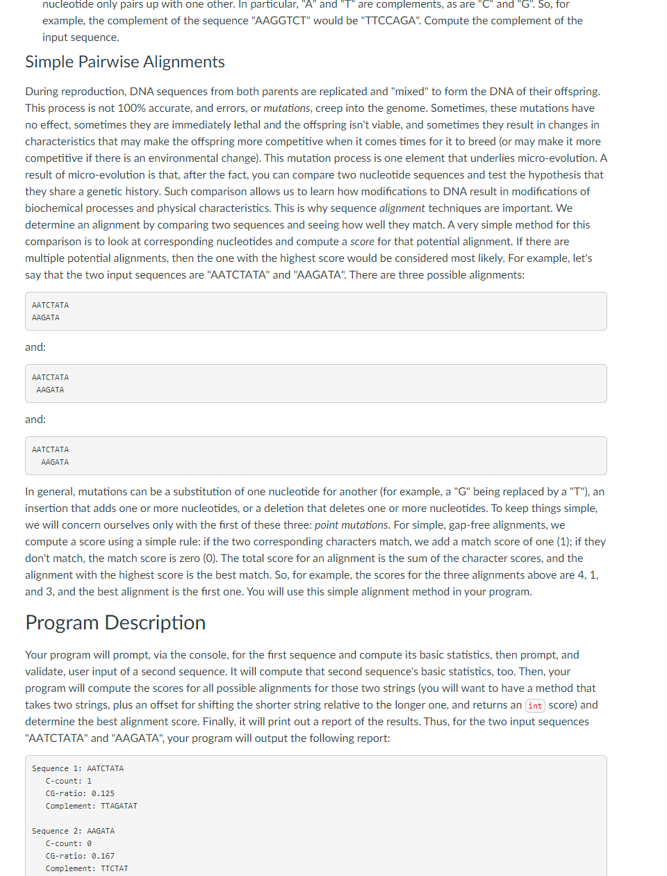 a program that calculates and creates a report of some basic statistics