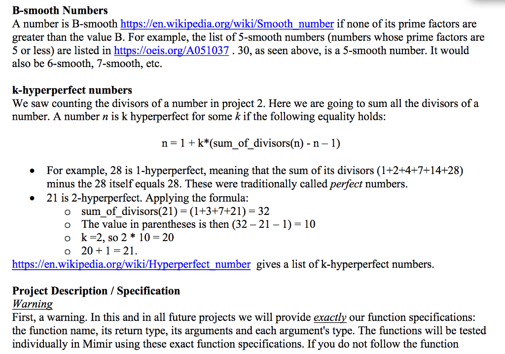 Using C++ and Using the given functions please Thanks B-smooth Numbers A