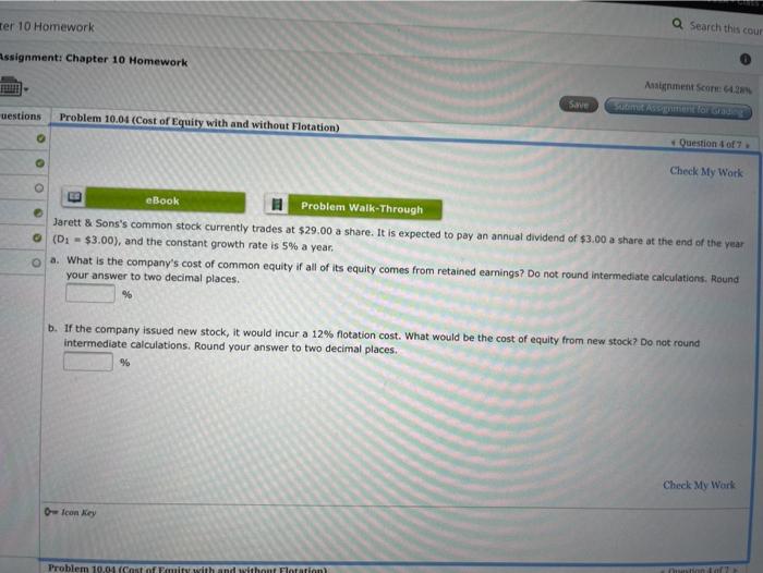  ter 10 Homework a Search this cour Assignment: Chapter 10 Homework