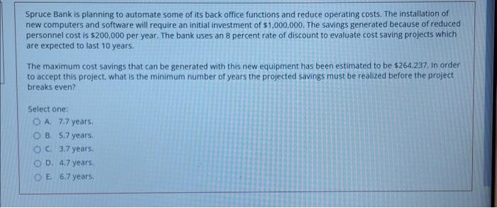 generate annual savings of $12 million over the next five years. What
