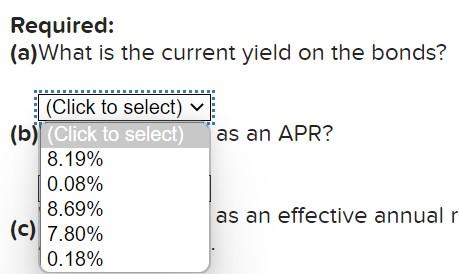 coupon rate (APR) bonds on the market with 20 years to maturity.