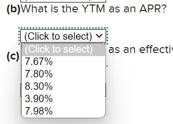 The bonds make semiannual payments and currently sell for 100.0 percent of