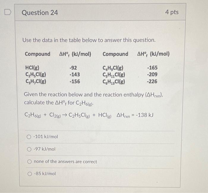  Use the data in the table below to answer this question.