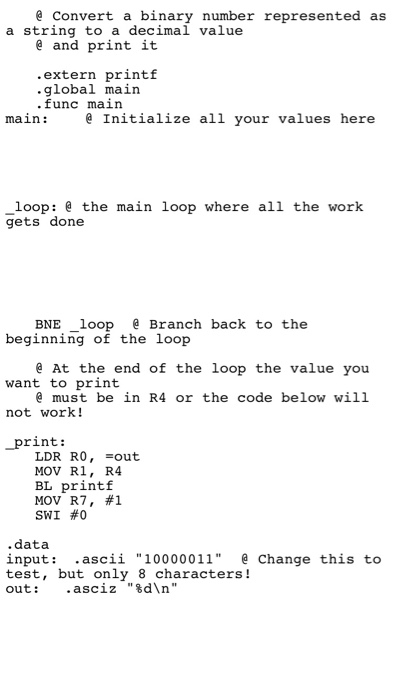 appreciate it! This is in ARM assembly language. Comments is much appreciated!