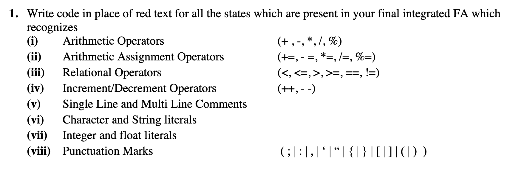 write a code for it by using java 1. Write code in