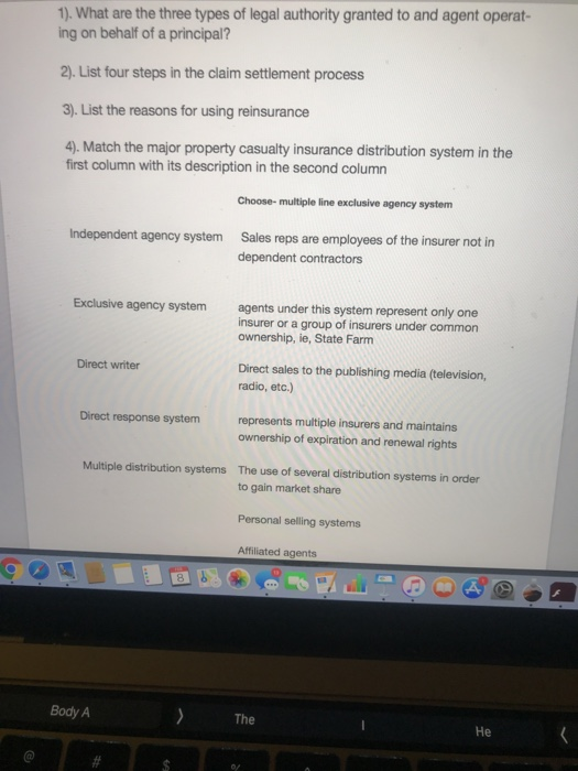 This is from Risk and Insurance Management class. Please answer the question