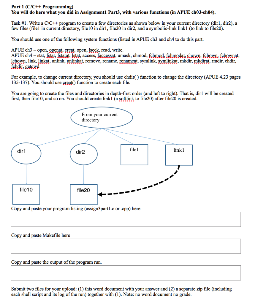  Part 1 (C/C++ Programming) You will do here what you did